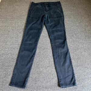 Cabi Skinny Pants Womens 4 Dark Blue Stretch Pockets Mid Rise Casual Flat Front